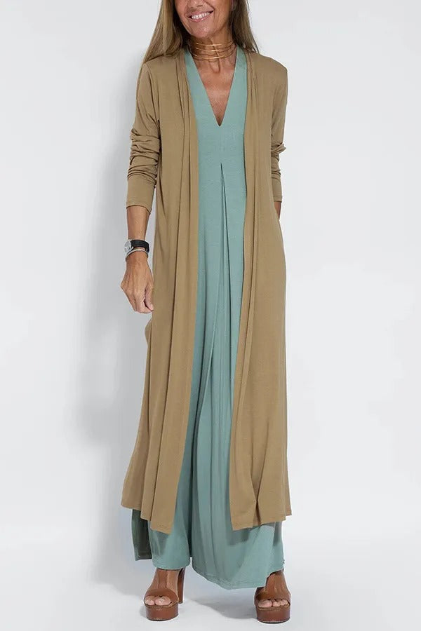 Ensemble Robe + Cardigan Bohème – 4 Coloris