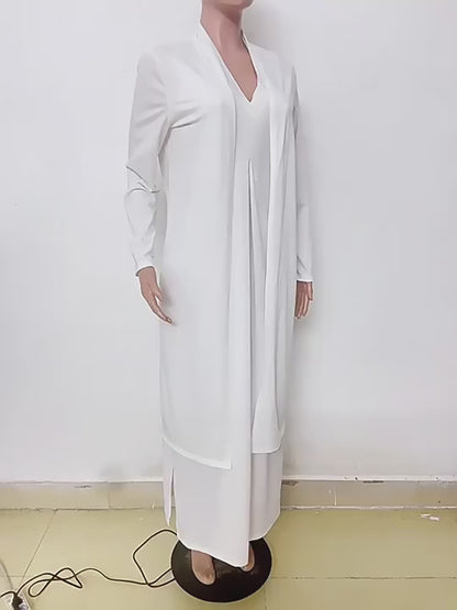 Ensemble Robe + Cardigan Bohème – 4 Coloris